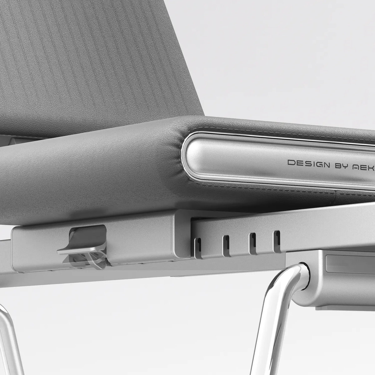 AEKE Fitness Bench B1 with gray padded seat and silver adjustment mechanism.