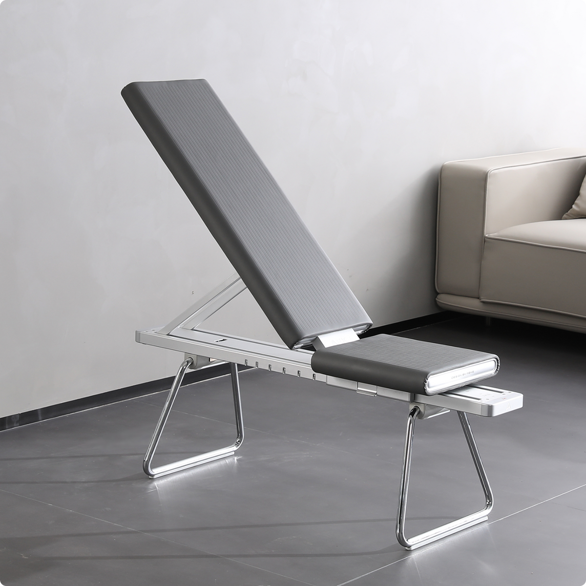 AEKE Fitness Bench B1: adjustable, foldable, and space-saving workout equipment in starry night gray.